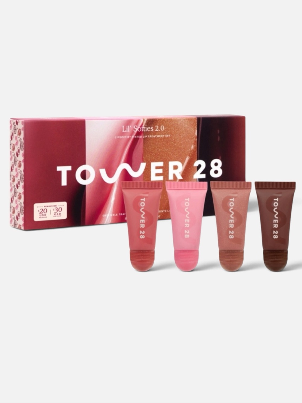 TOWER 28 LIMITED EDITION LILI’ SOFTIES 2.0 4MINI LIPSOFTIE TINTED LIP TREATMENTS
